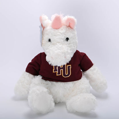 Picture of FHU White Unicorn Stuffed Animal - Mascot Factory