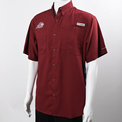 Picture of Columbia Deep Maroon Short Sleeve Tamiami