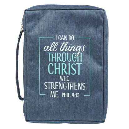 Picture of I Can Do All Things Blue Bible Cover - Philippians 4:13