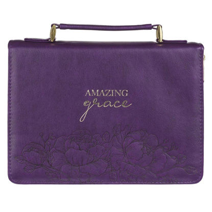 Picture of Amazing Grace Purple Faux LeatherFashion Bible Cover