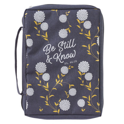 Picture of Be Still and Know Navy Poly-Canvas Cover - Psalm 46:10