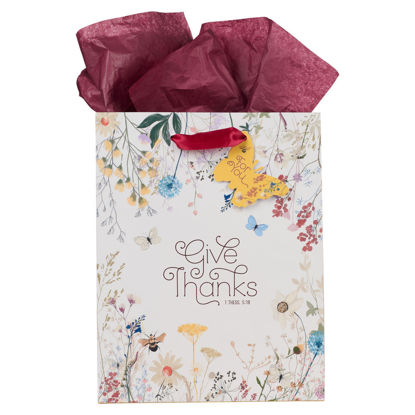 Picture of Give Thanks in Everything Medium Gift Bag - 1 Thessalonians 5:18