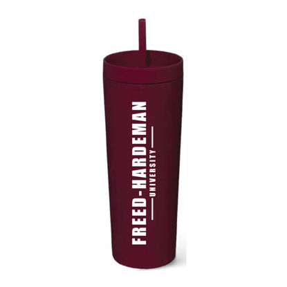 Picture of FHU - 16 oz. Maroon My Bevi Atlantis Tumbler Straw Cup