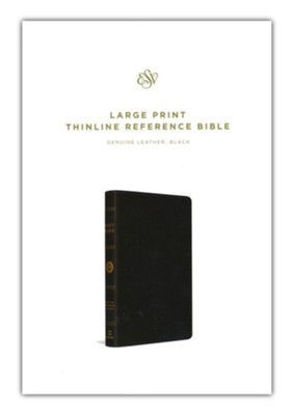 Picture of ESV Large Print Thinline Reference Bible Genuine Leather, Black