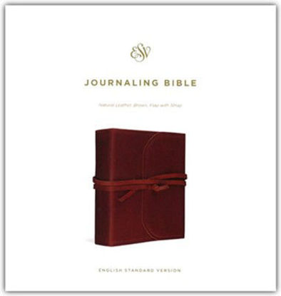 Picture of ESV Journaling Bible - Natural Leather, Brown, Flap with Strap