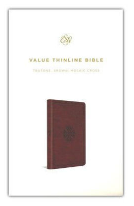 Picture of ESV Value Thinline Bible TruTone®, Brown, Mosaic Cross Design