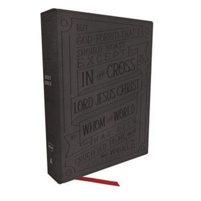 Picture of NKJV Journal Reference Edition - Gray Leathersoft Bible - Verse Art, Cover Collection
