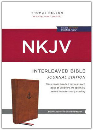 Picture of NKJV Interleaved Bible Journal Edition, Brown Leathersoft-bound Hardcover