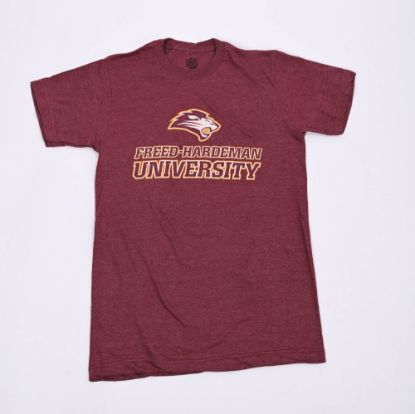 Picture of Maroon Heather FHU Athletic Lion Logo Short Sleeve Tee - Sunday Cool