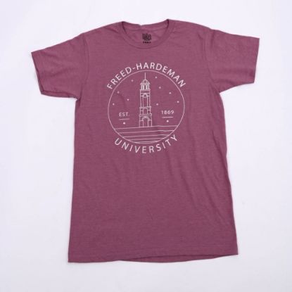 Picture of Heather Grape FHU Bell Tower Short Sleeve Tee - Sunday Cool