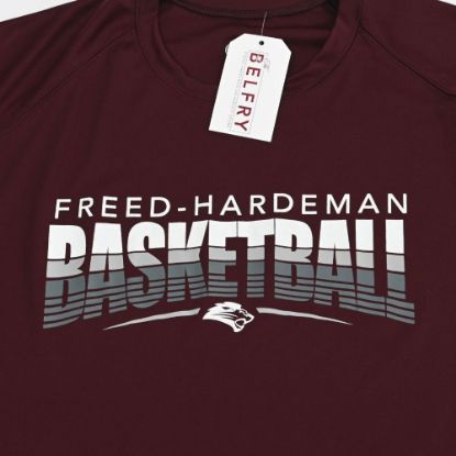 Picture of Maroon Basketball Short Sleeve Tech Tee