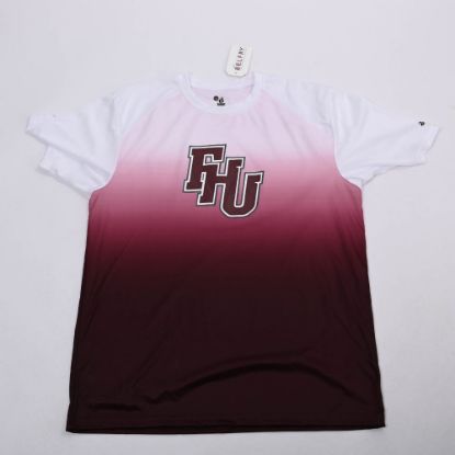 Picture of Ombre Maroon Fade Short Sleeve Tech Shirt