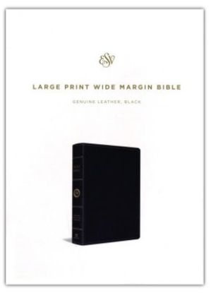 Picture of ESV Large Print Wide Margins - Genuine Leather, Black